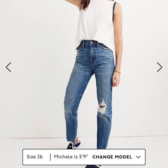 Madewell jeans the perfect summer jean destructed edition size 26 - Picture 1 of 9